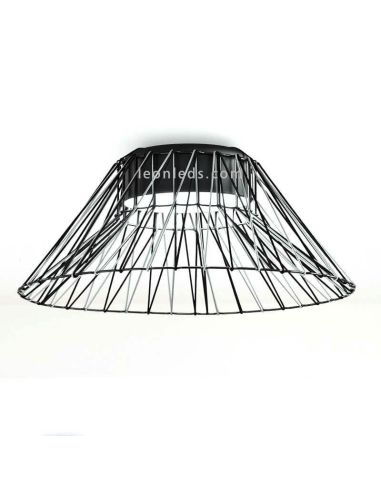 Plafón de techo Bimba 3xE27 metal y cuerda 80cm | Leónleds Iluminación