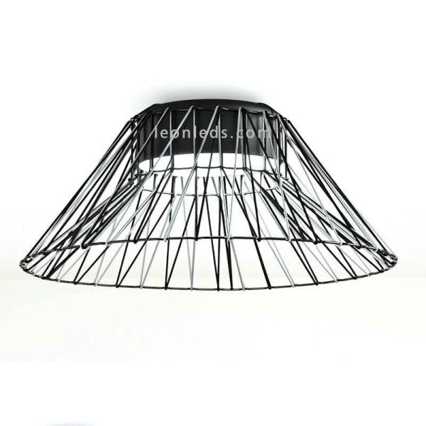 Plafón de techo Bimba 3xE27 metal y cuerda 80cm | Leónleds Iluminación