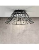 Plafón de techo Bimba 3xE27 metal y cuerda 80cm personalizable | Leónleds Iluminación