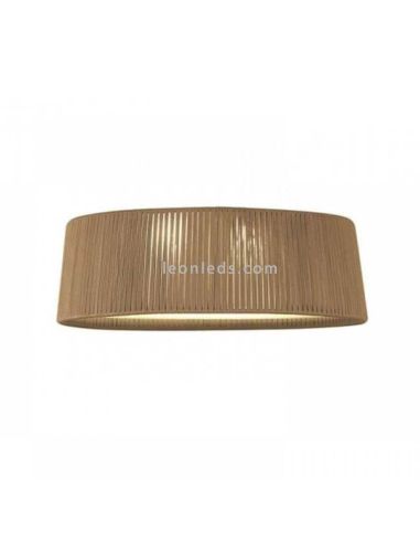Plafón Drum 60Cm para techo con cuerda personalizable 3xE27 | LeónLeds Iluminación | lámpara de techo marrón para cocina