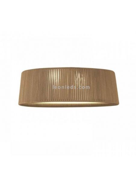 Plafón Drum 60Cm para techo con cuerda personalizable 3xE27 | LeónLeds Iluminación | lámpara de techo marrón para cocina