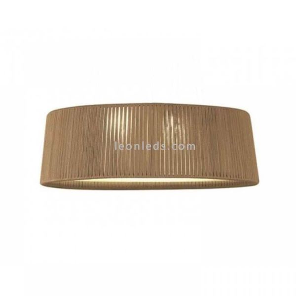 Plafón Drum 60Cm para techo con cuerda personalizable 3xE27 | LeónLeds Iluminación | lámpara de techo marrón para cocina