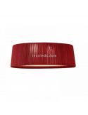 Plafón Drum 60Cm para techo con cuerda personalizable 3xE27 | LeónLeds Iluminación | lámpara de techo rojo