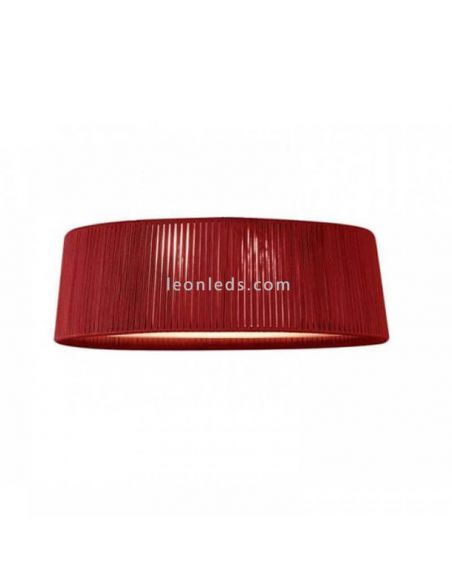Plafón Drum 60Cm para techo con cuerda personalizable 3xE27 | LeónLeds Iluminación | lámpara de techo rojo