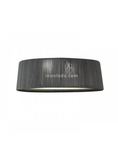 Plafón Drum 60Cm para techo con cuerda personalizable 3xE27 | LeónLeds Iluminación | lámpara de techo gris