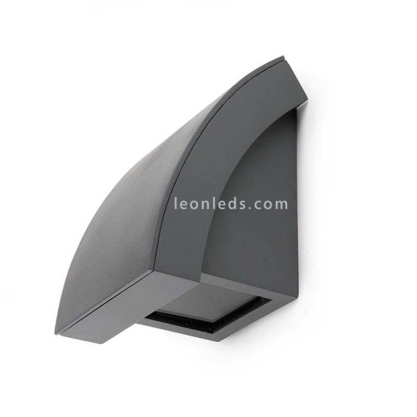 Aplique de pared Proa GU10 gris oscuro de aluminio | Leónleds