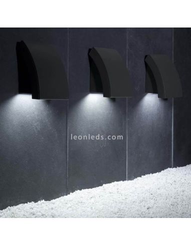 Aplique de pared Proa GU10 gris oscuro de aluminio | Leónleds iluminación | Faro Barcelona
