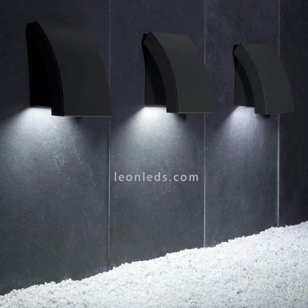 Aplique de pared Proa GU10 gris oscuro de aluminio | Leónleds iluminación | Faro Barcelona