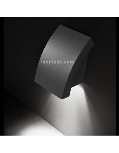 Aplique de pared Proa GU10 gris oscuro de aluminio | Faro Barcelona