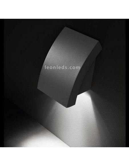 Aplique de pared Proa GU10 gris oscuro de aluminio | Faro Barcelona