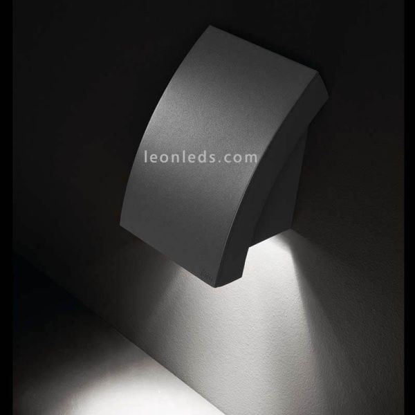 Aplique de pared Proa GU10 gris oscuro de aluminio | Faro Barcelona