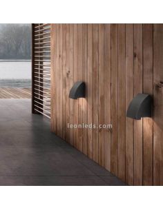 Aplique de pared Proa GU10 gris oscuro de aluminio | Leónleds 2
