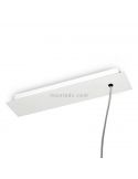 Lámpara cuadrada de madera en suspensión minimalista Manolo | LeónLeds Iluminación | Lámpara de techo difusor blanco