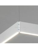 Lámpara LED rectangular en suspensión para techo de diseño Manolo | LeónLeds Iluminación | Lámpara blanca para habitación