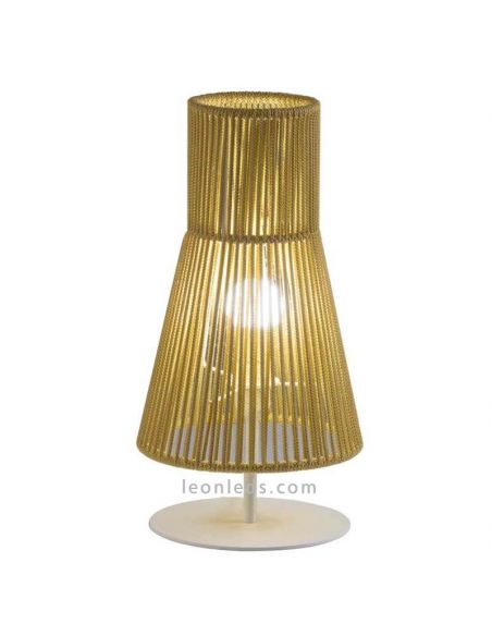 Lámpara de sobremesa personalizable metal y cuerda 1xE27 Kora Olé¡ By FM | LeonLeds Iluminación
