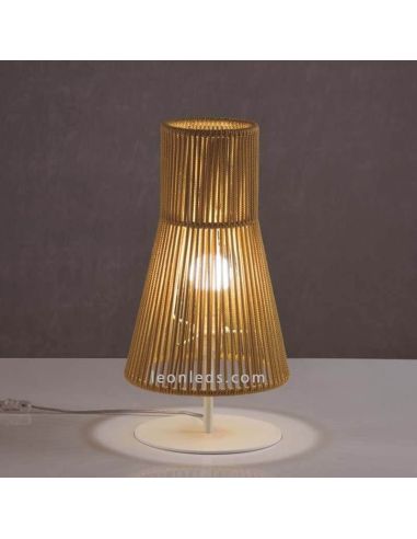 Lámpara de sobremesa personalizable metal y cuerda 1xE27 Kora foto de ambiente marca Olé¡ By FM | LeonLeds Iluminación
