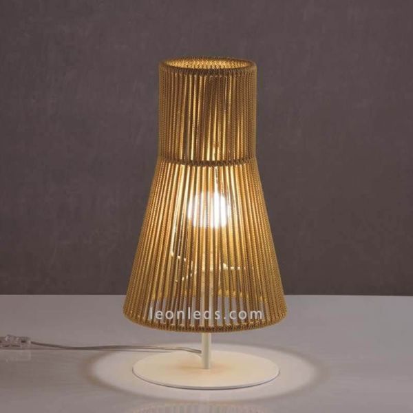 Lámpara de sobremesa personalizable metal y cuerda 1xE27 Kora foto de ambiente marca Olé¡ By FM | LeonLeds Iluminación