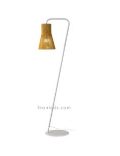 Lámpara de pie inclinada cuerdas personalizables 1xE27 Kora Olé¡ By FM | LeonLeds Iluminación
