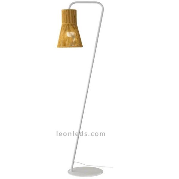 Lampadaire incliné personnalisable cordes 1xE27 Kora Olé¡ By FM | Éclairage LeonLeds
