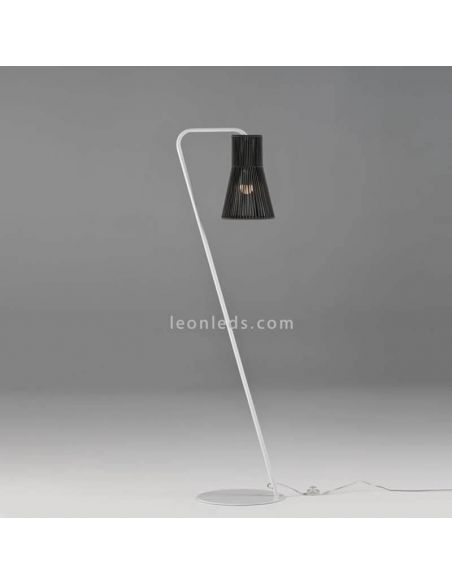 Lámpara de pie inclinada cuerdas personalizables 1xE27 Kora foto de ambiente marca Olé¡ By FM | LeonLeds Iluminación