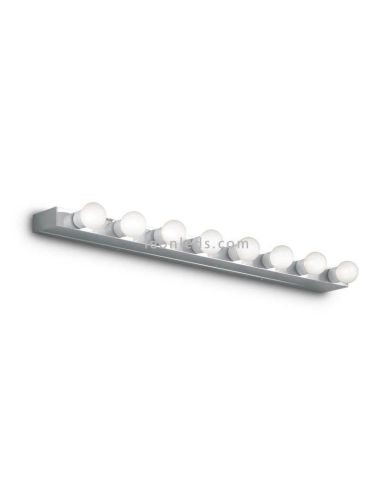 Aplique para espejo de baño grande hollywood Prive' AP8 8xE14 | LeónLeds Iluminación | luz para baño cromada