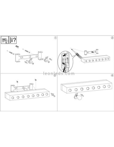 Aplique para espejo de baño grande hollywood Prive' AP8 8xE14 | LeónLeds Iluminación | luz para baño instalación
