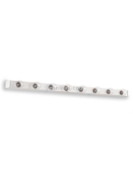 Aplique para espejo de baño grande hollywood Prive' AP8 8xE14 | LeónLeds Iluminación | luz para baño blanca