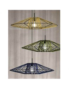 Lámpara de techo E27 Bimba cuerda y metal 60 o 80cm | Leónleds 2