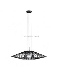 Plafonnier E27 Bimba corde et métal 60 ou 80cm | leonleds