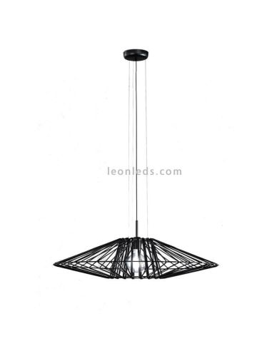 Plafonnier E27 Bimba corde et métal 60 ou 80cm | leonleds