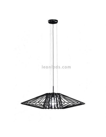 Plafonnier E27 Bimba corde et métal 60 ou 80cm | leonleds