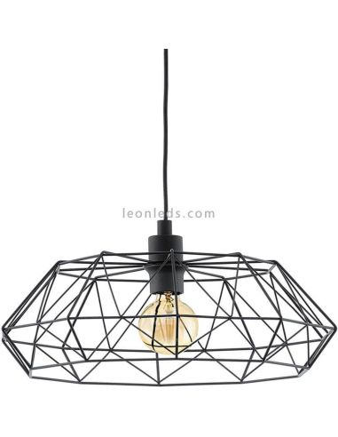 Carlton 2 Plafonnier Vintage Noir 1XE27 Eglo Lighting | Éclairage LeonLeds