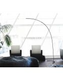 Lámpara de Pie LED negra de arco serie Shanghai foto de ambiente Trio Lighting | LeonLeds Lámparas de Pie LED