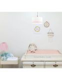 Plafonnier enfant Rose et Blanc 1XE27 photo d'ambiance LeonLeds Iluminación