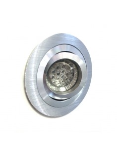 Aro Empotrable BPM 3010 Aluminio Plata Bombilla LED Dicroica GU10 MR16 Mini Catli | LeonLeds.com 2