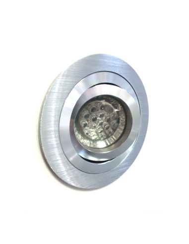 Aro Empotrable BPM 3010 Aluminio Plata Bombilla LED Dicroica GU10 MR16 Mini Catli | LeonLeds.com