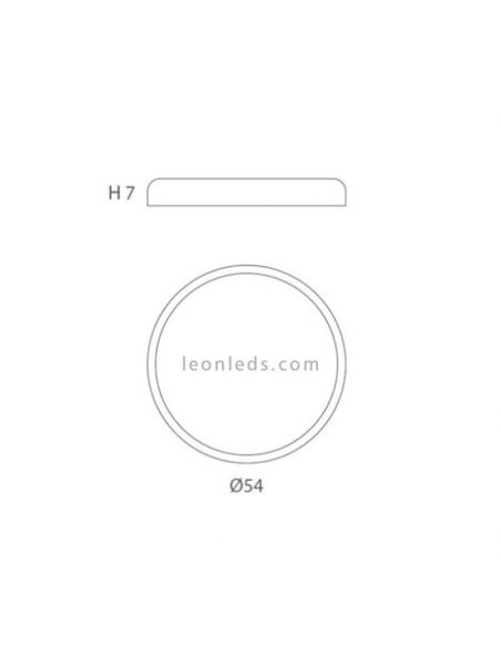 Plafón circular LED de metal extraplano para techo 40W Evan de Olè by