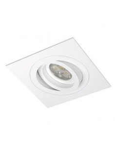 Aro Empotrable BPM Mini Catli 4211 Caudrado Blanco para Bombilla LED GU10 o MR16 | LeonLeds