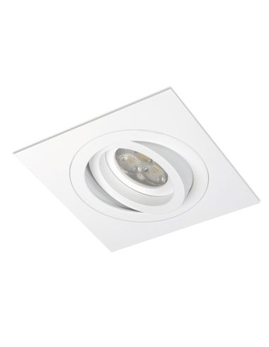 Aro Empotrable BPM Mini Catli 4211 Caudrado Blanco para Bombilla LED GU10 o MR16 | LeonLeds