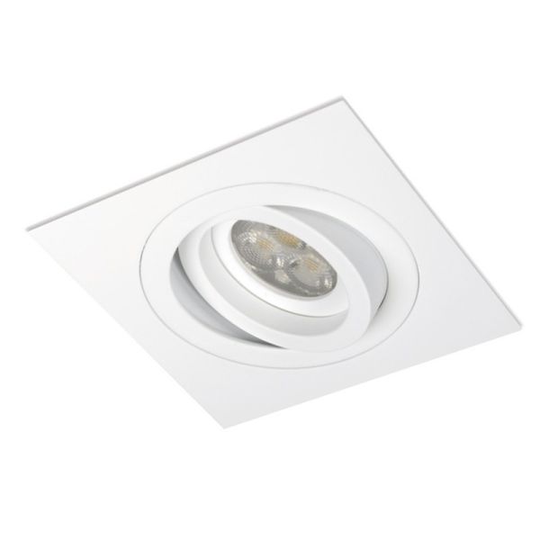 Aro Empotrable BPM Mini Catli 4211 Caudrado Blanco para Bombilla LED GU10 o MR16 | LeonLeds