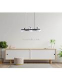 Lámpara colgante LED de techo nórdica Hornwood 3xE27 de Eglo Iluminación |blanca y negro| LeonLeds Iluminación
