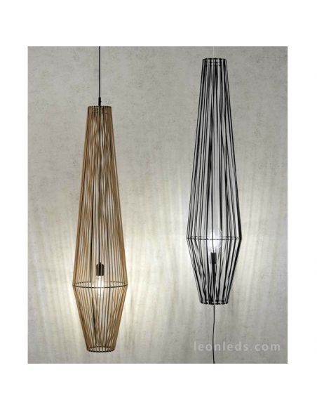 Candeeiro suspenso Bimba com casquilho de pé comprido e interruptor | Iluminação Leonleds