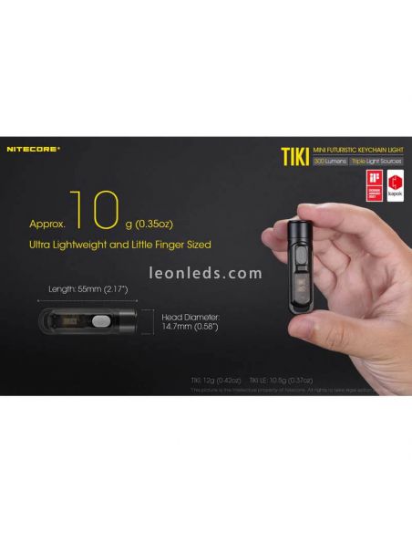 Mini lanterne porte-clés LED rechargeable Tiki Le | Éclairage Led Lion