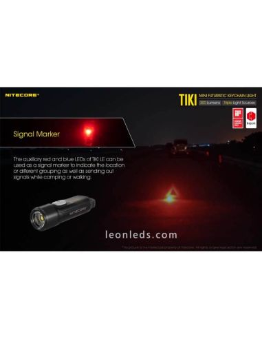 Linterna LED  llavero mini Tiki Le recargable 300 lúmenes Nitecore | León Leds Iluminación