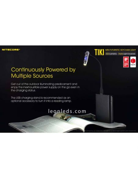 Mini Tiki Le Chaveiro LED Recarregável Lanterna 300 Lumens Multifuncional | Iluminação Leds Leão