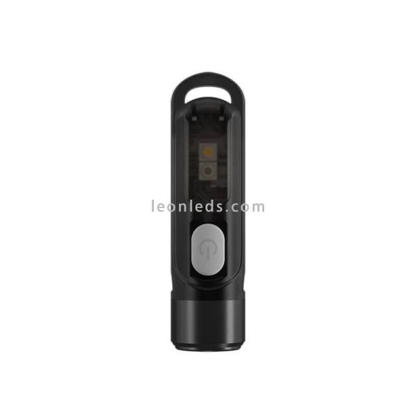 Linterna LED llavero mini Tiki Le recargable 300 lúmenes Nitecore negra| León Leds Iluminación