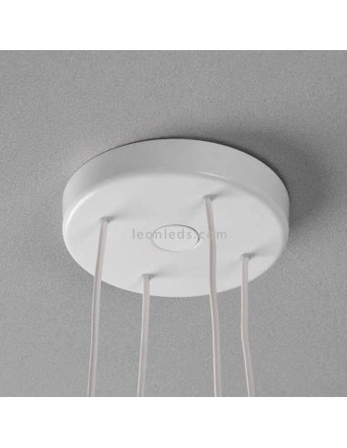 Lámpara colgante con luz direccionable y metálica GU10 Paco | LeónLeds Iluminación | lámpara techo difusor acrílico blanco