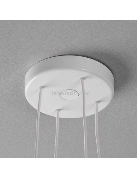 Lámpara colgante con luz direccionable y metálica GU10 Paco | LeónLeds Iluminación | lámpara techo difusor acrílico blanco