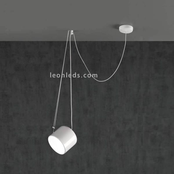 Lámpara colgante con luz direccionable y metálica GU10 Paco | LeónLeds Iluminación | lámpara techo 1 foco blanco