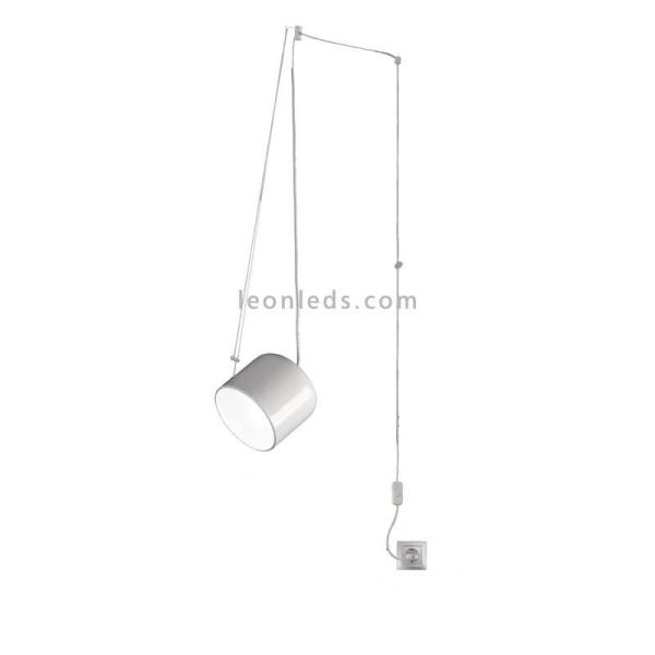 Suspension avec douille GU10 et interrupteur Paco | Éclairage LeónLeds | lampe réglable blanche